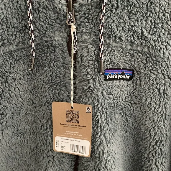 New Women’s L Patagonia Reversible Los Gatos Cambria Gray Fleece & Plum Jacket - Picture 7 of 8